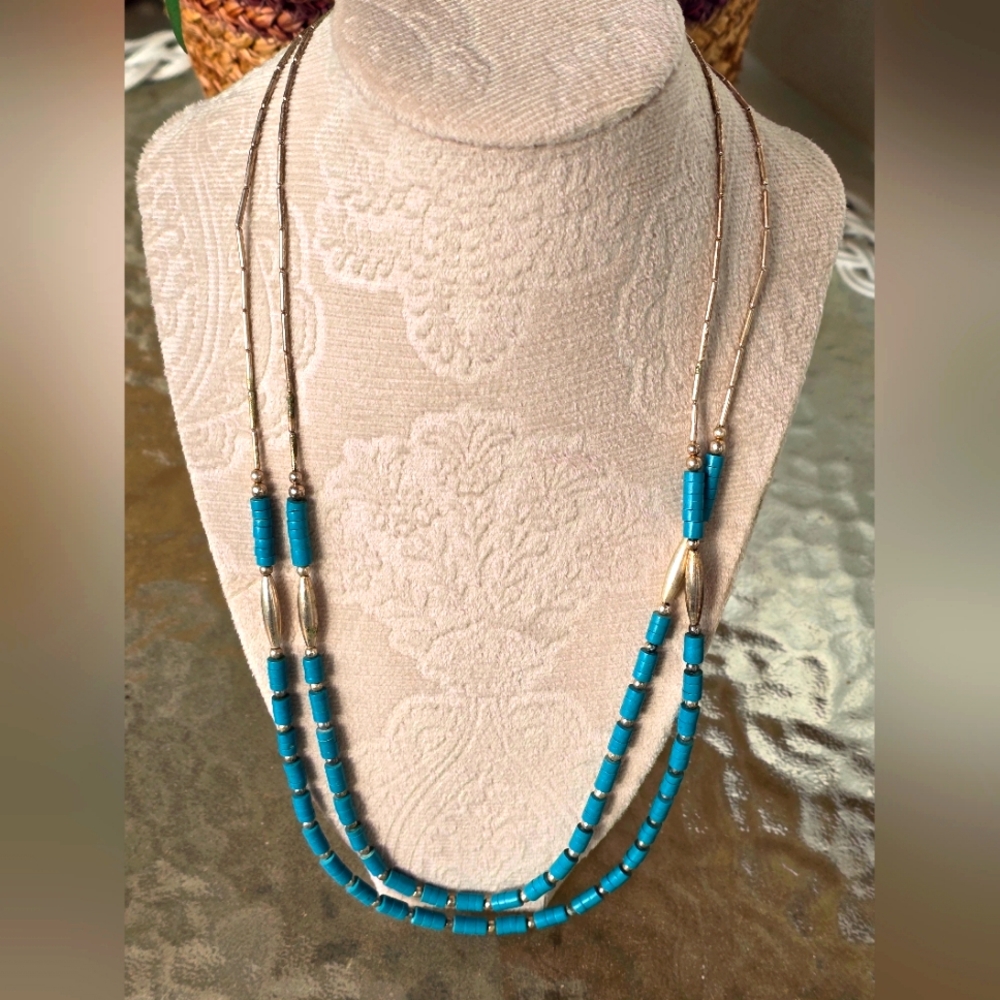 Liquid Silver beaded necklace